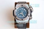 Swiss Replica Hublot King Power Diver 4000m SS Blue Dial Blue Rubber Strap Watch